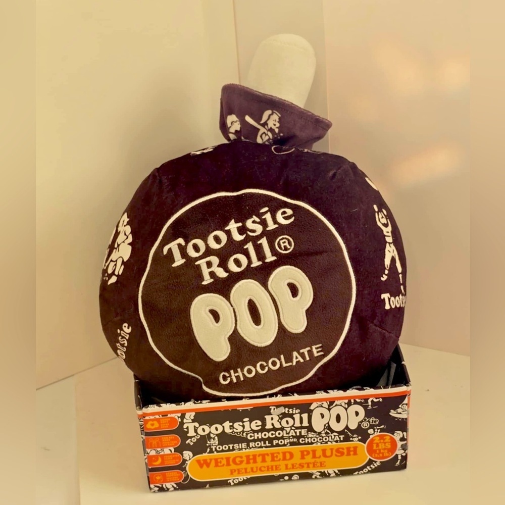 Tootsie Roll Chocolate Pop Weighted Plush - C1198 - NEW!